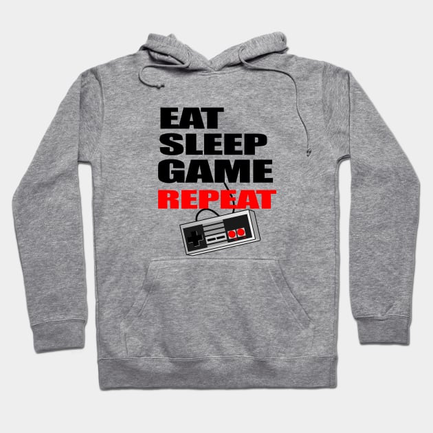 Funny Eat Sleep Game Repeat Gamer t-shirt Hoodie by kmpfanworks